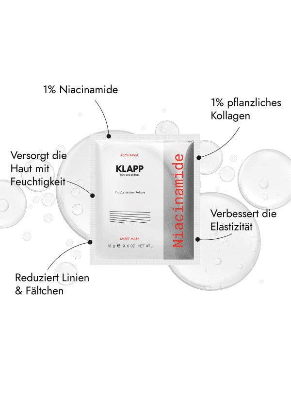 KLAPP Niacinamide Triple Action Refine Sheet Mask